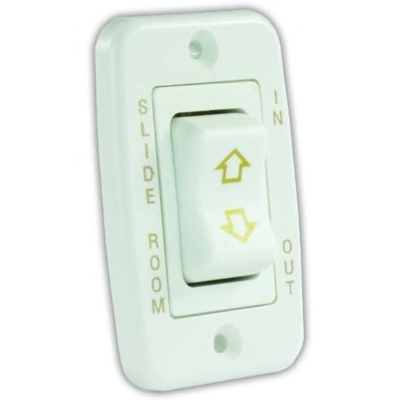 JR Products 12345 White Low Profile Slide-Out Switch with Bezel - Picture 1 of 1